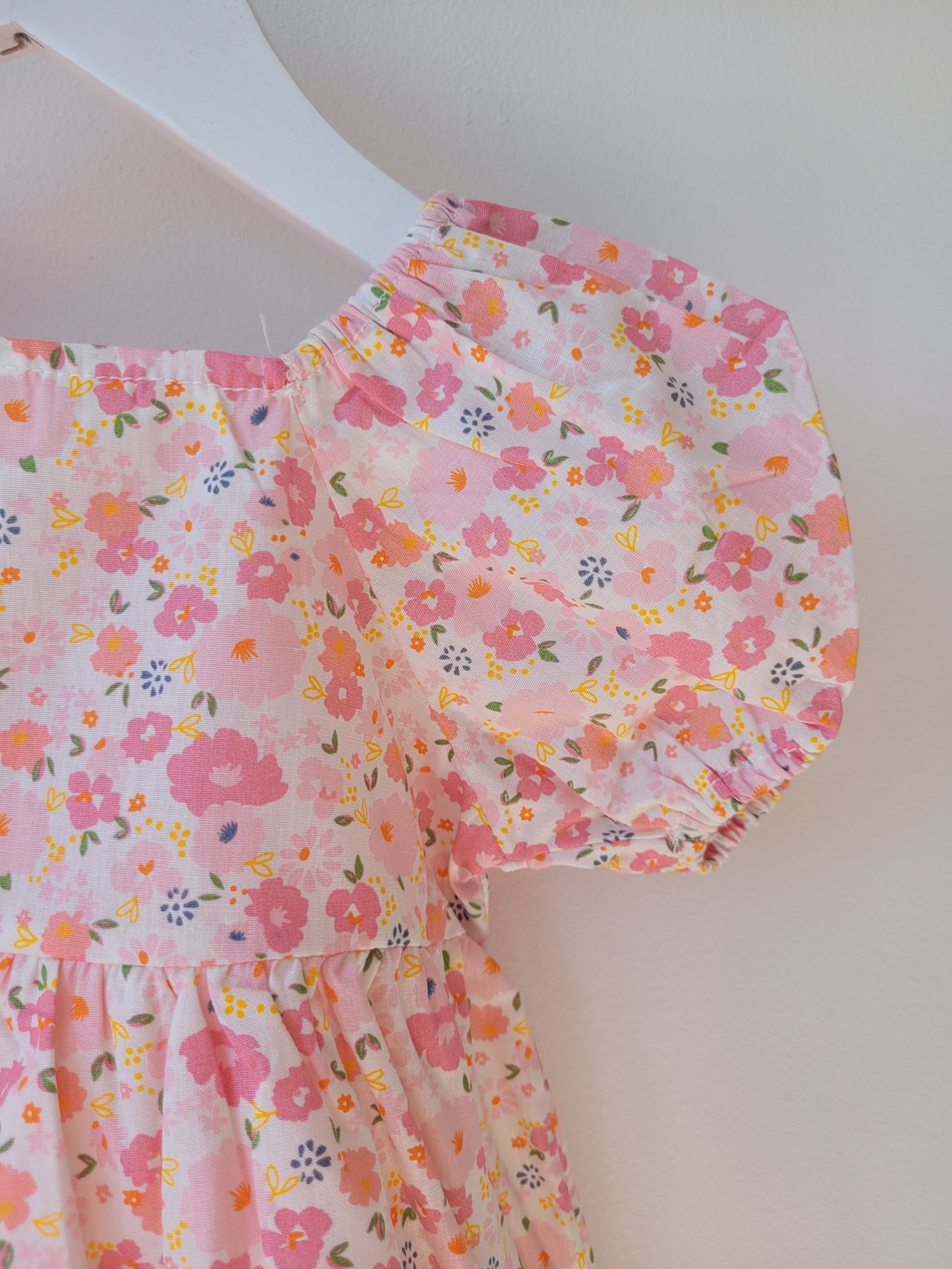 Cute pink flower baby dress