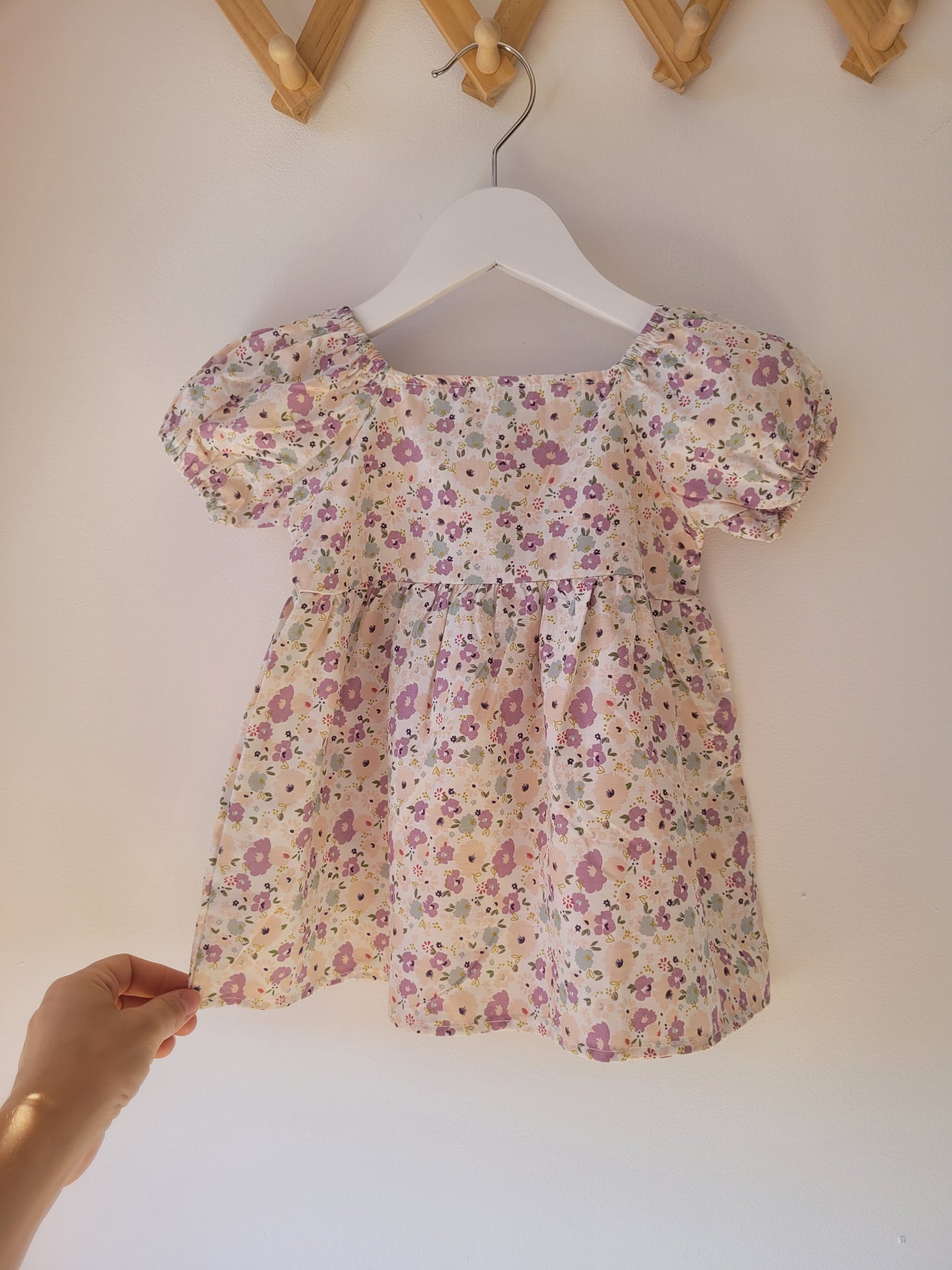 Cute purple flower baby dress