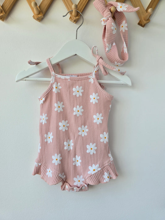 Daisy rib set pink