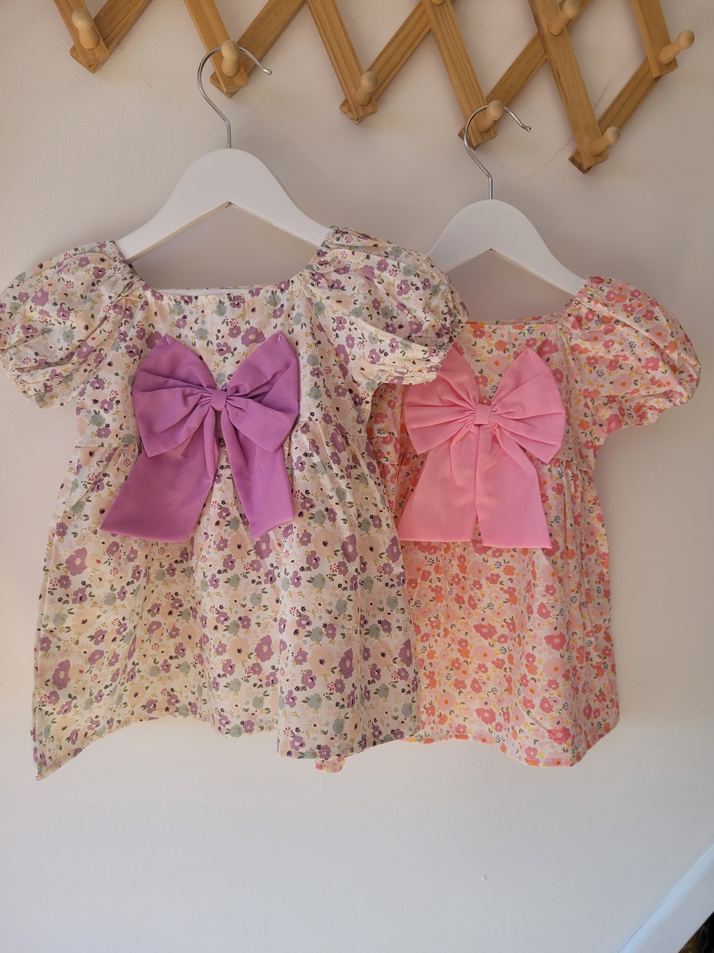 Cute pink flower baby dress