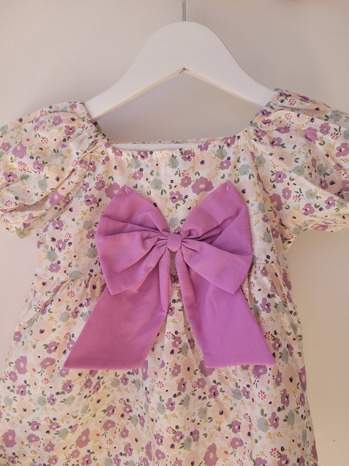 Cute purple flower baby dress