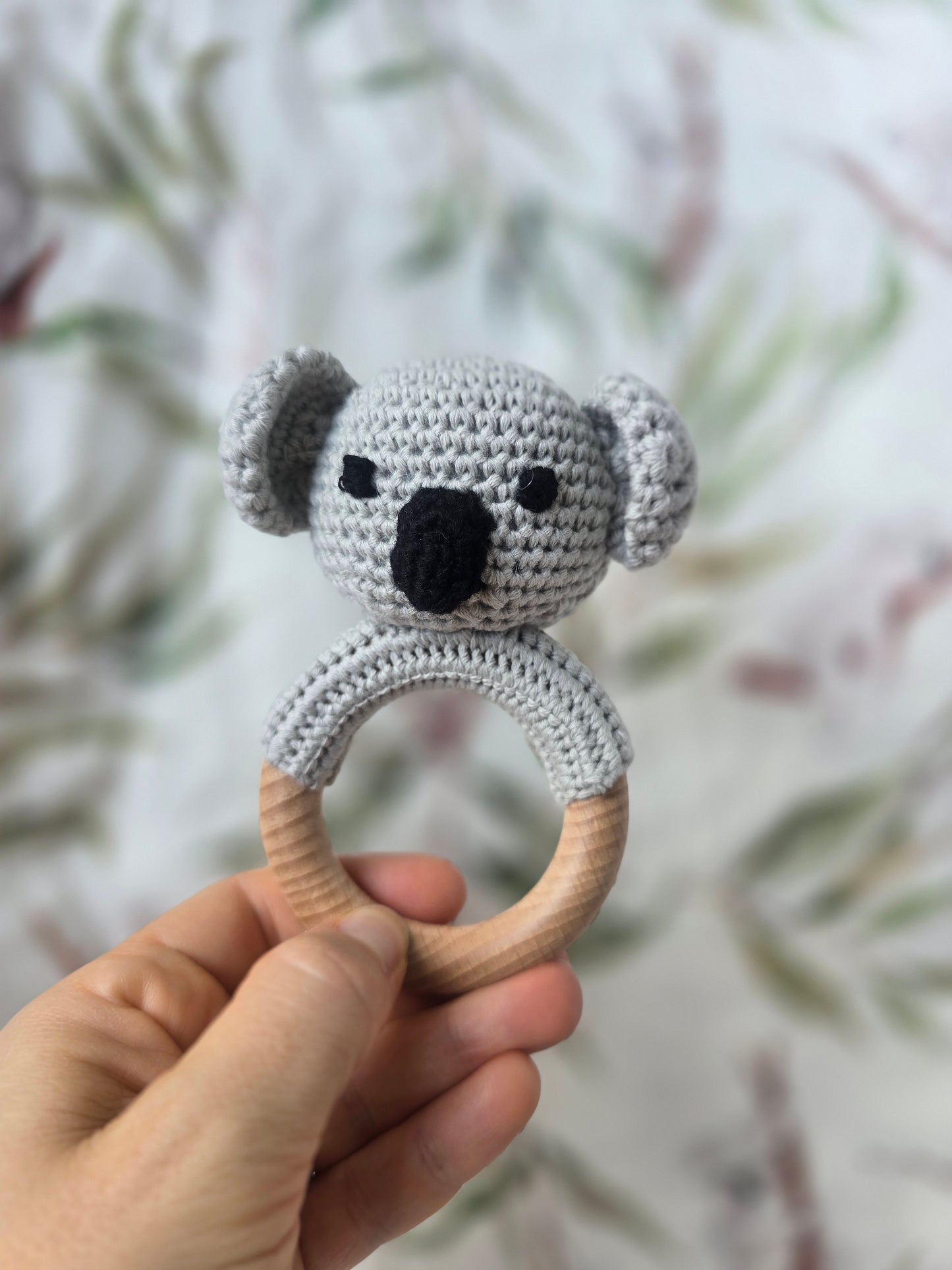 Koala crochet rattle