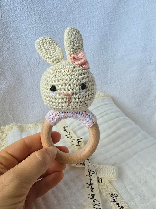 Sweet bunny crochet rattle