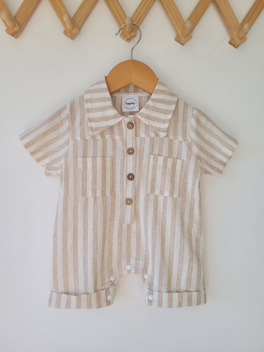 Sand striped romper