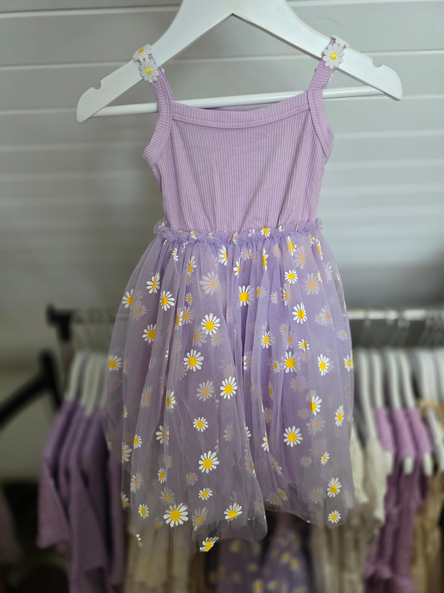 Daisy tulle dress purple