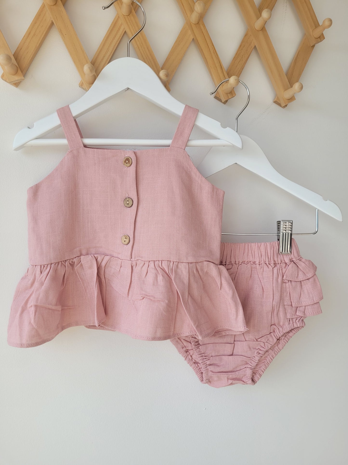 Pink ruffle set