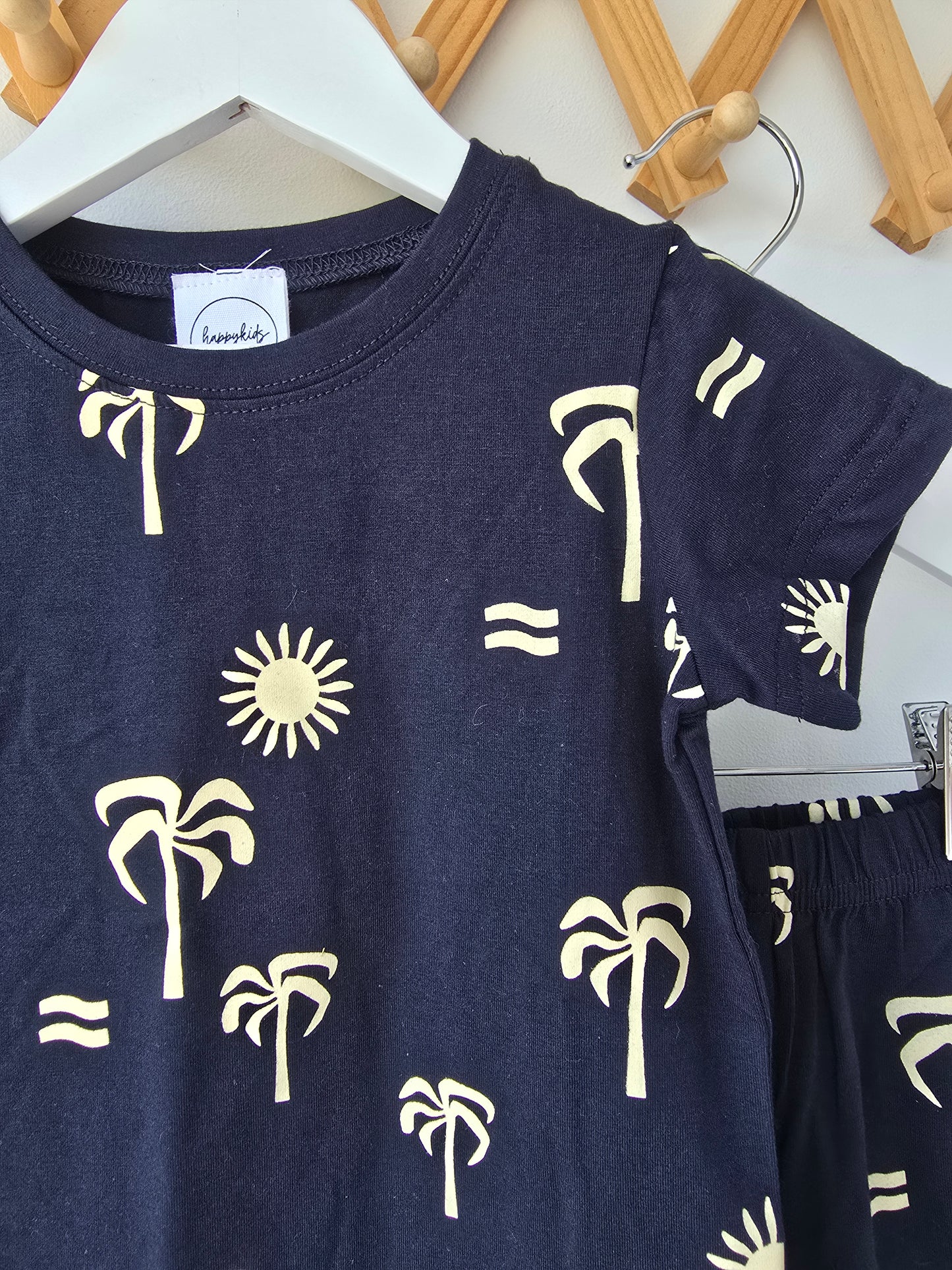 Palmtree set navy