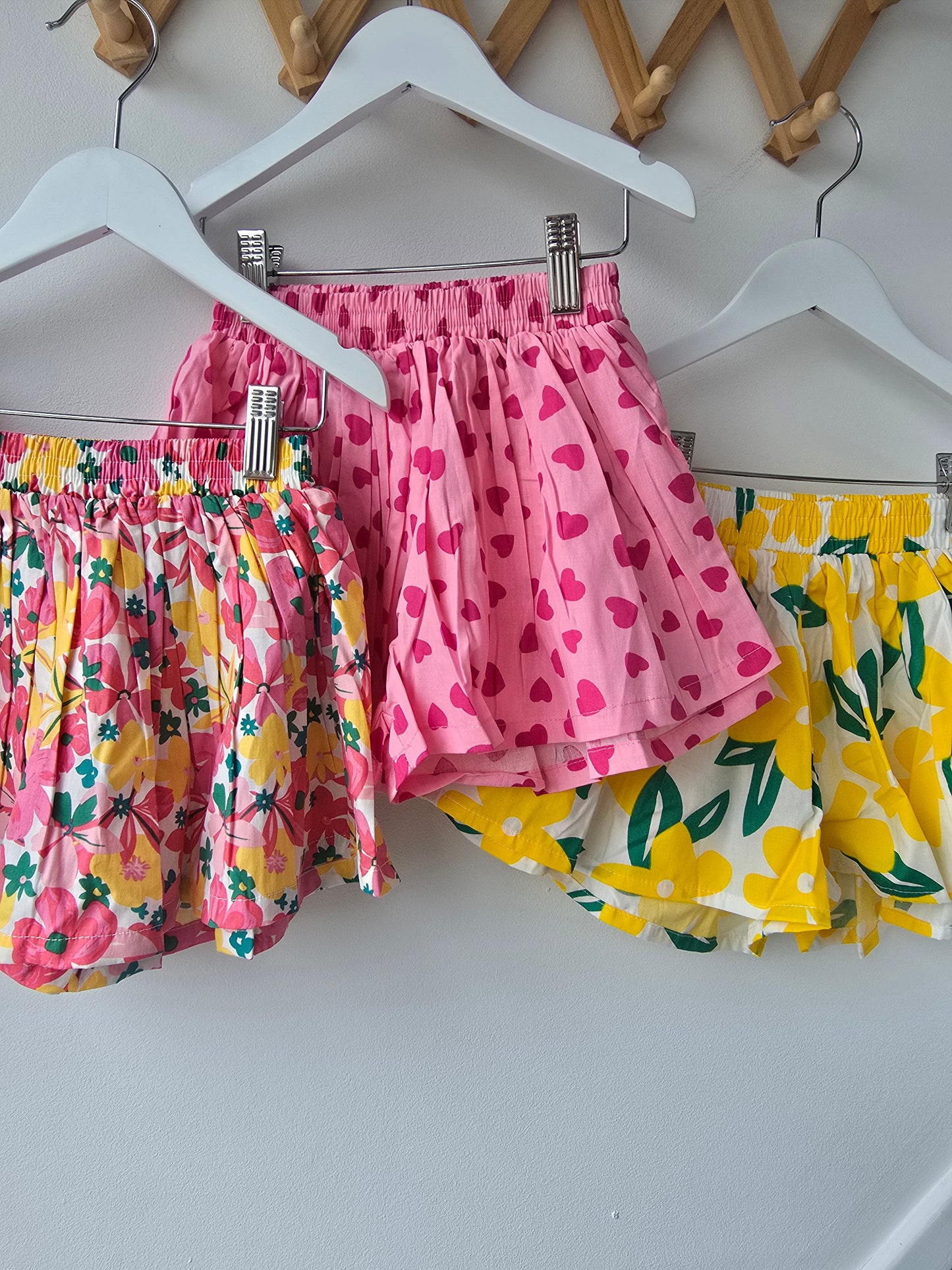 Yellow flower skorts