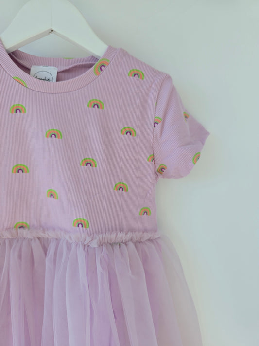 Rainbow tulle dress