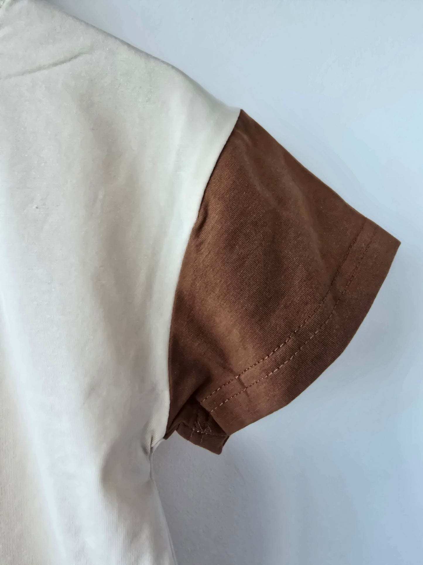 Colourblock romper brown