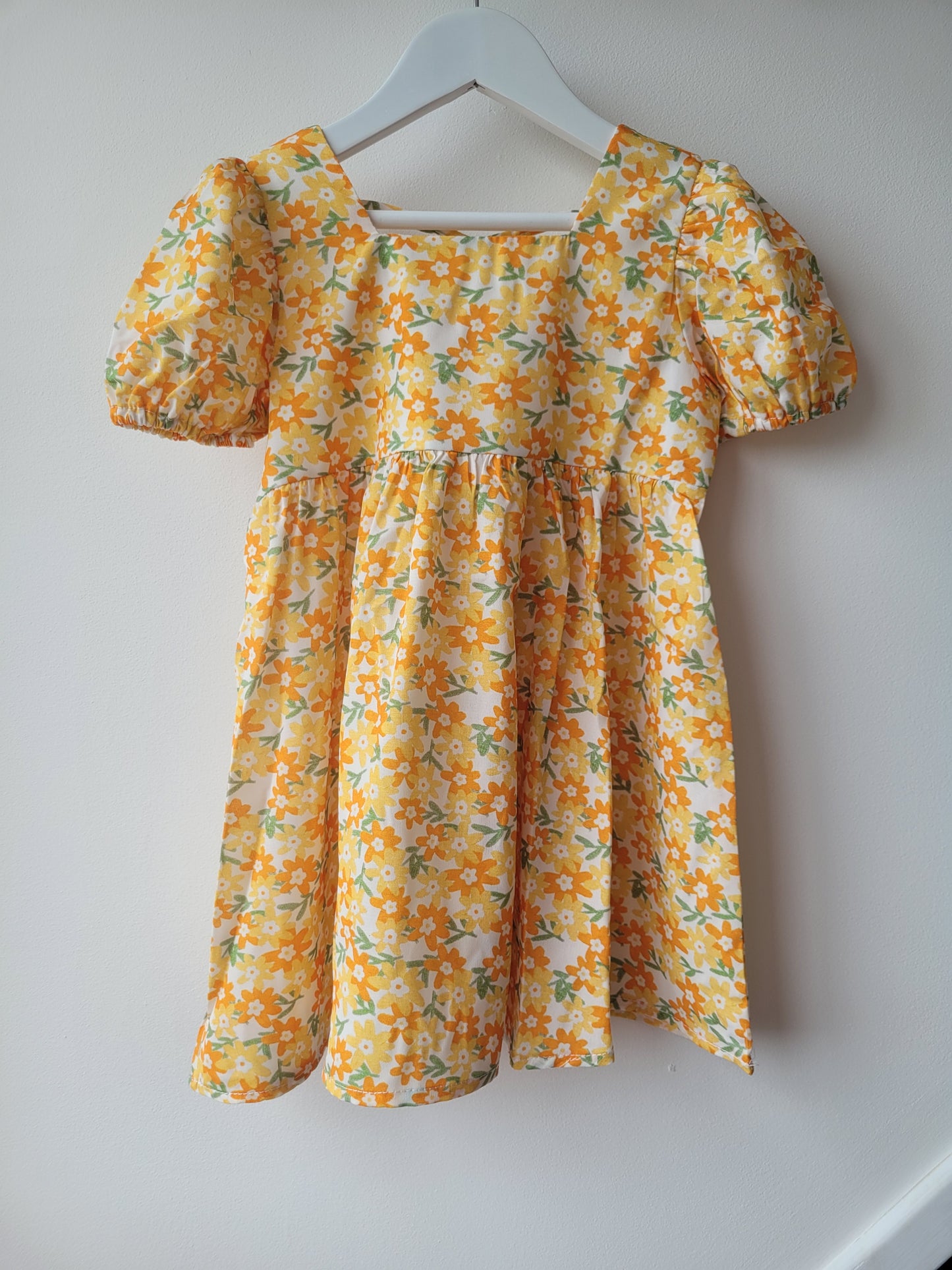 Yellow flower summer dress