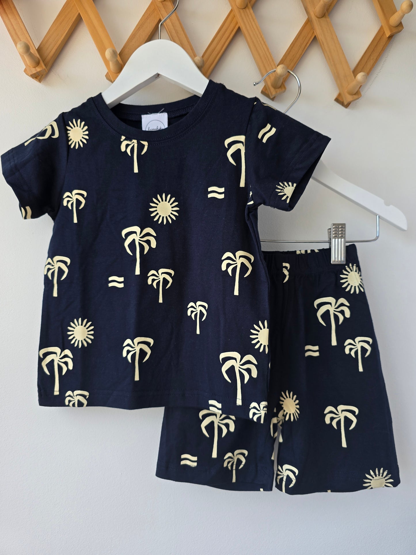Palmtree set navy