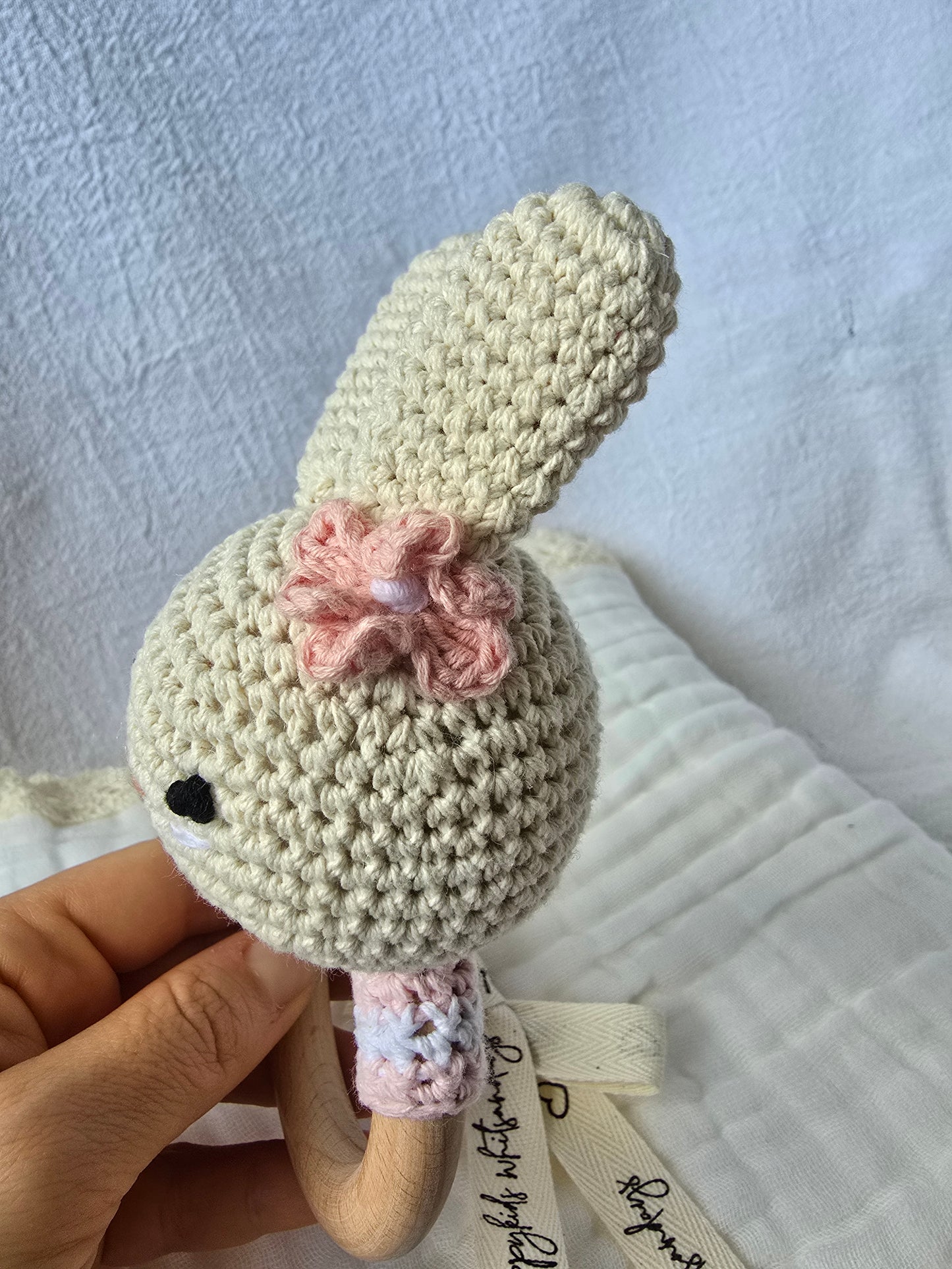 Sweet bunny crochet rattle